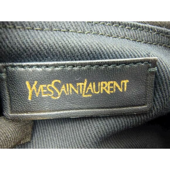 Pre-owned Yves Saint Laurent Calfskin Canvas Medium Muse Two Navy - Picture 8 of 10